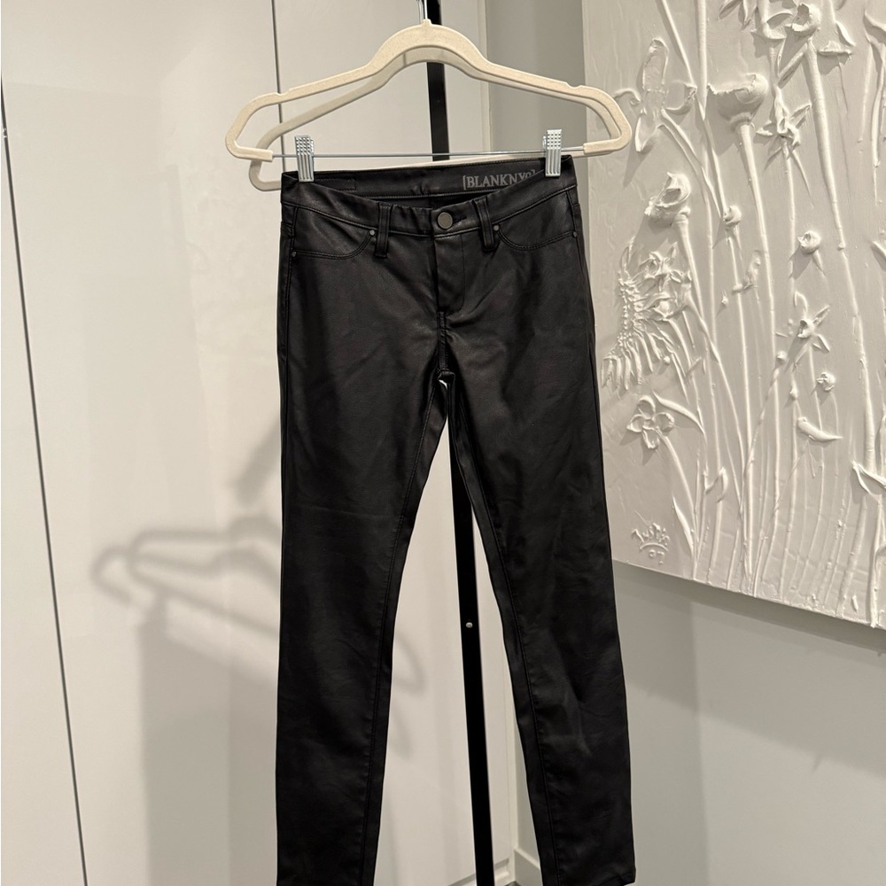 Faux leather pants